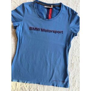 BMW Motorsport Women’s Blue Tee Shirt Medium Powered by M Racing Top